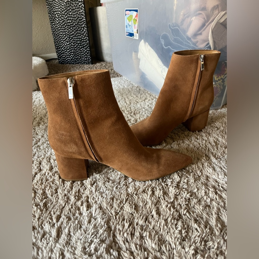 Marc Fisher Brown Booties Size 9 - image 3